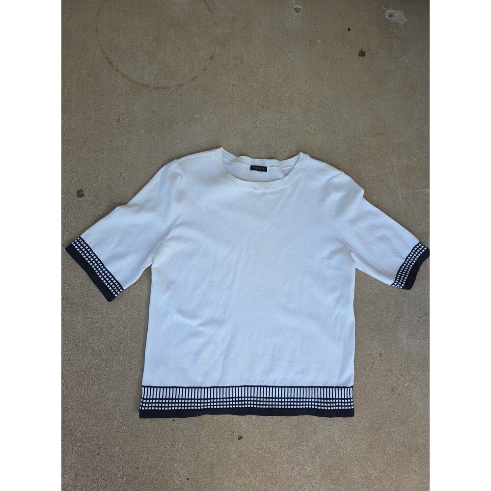 ann taylor top Black and White Shirt Size S